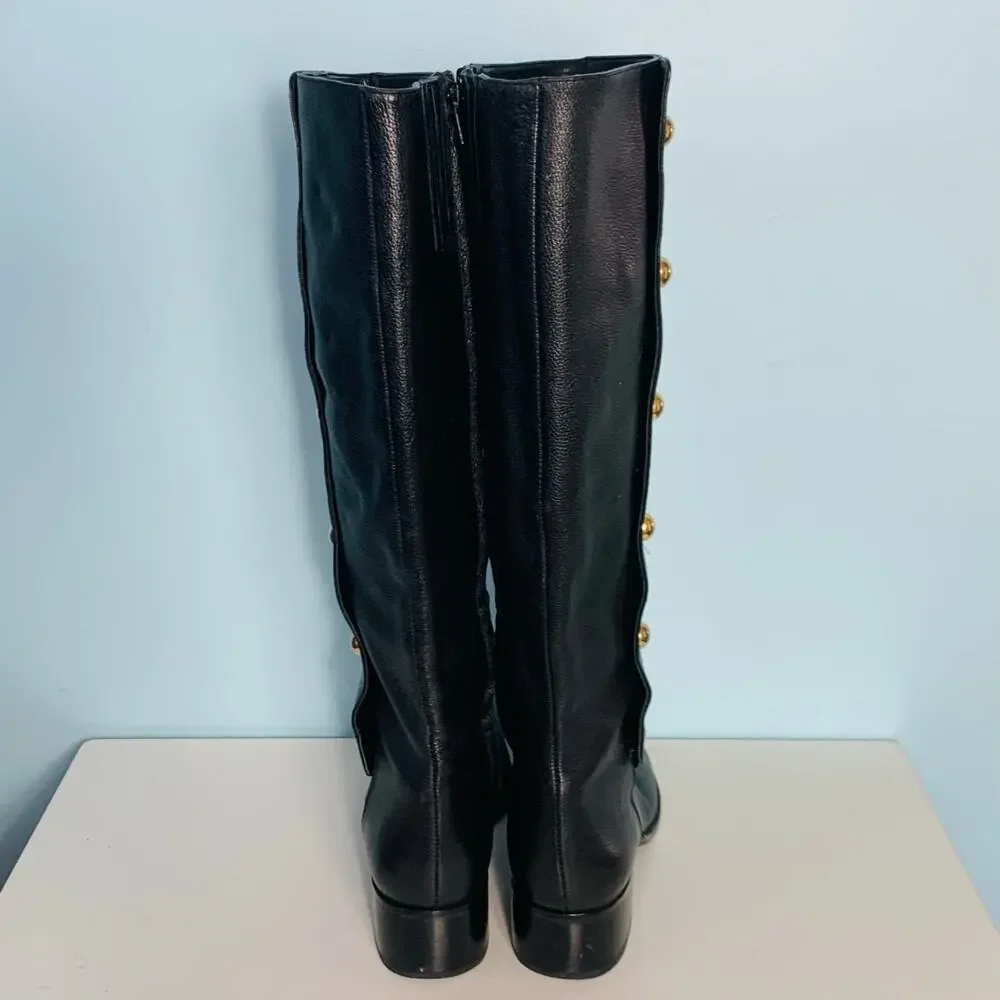 Michael Kors Black Leather Maisie Boots Size 8 - Picture 6 of 10